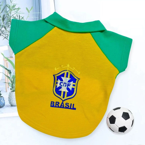 Roupa Pet Seleção Brasil Copa Do Mundo Gato Cachorro Barato