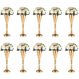 Rozrety 10 Piezas Florero Dorado Centros De Mesa De Boda Par