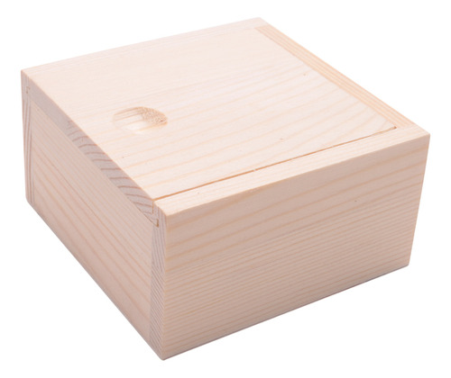 Caja De Almacenamiento Pequeña De Madera Lisa Para Joyas Sma