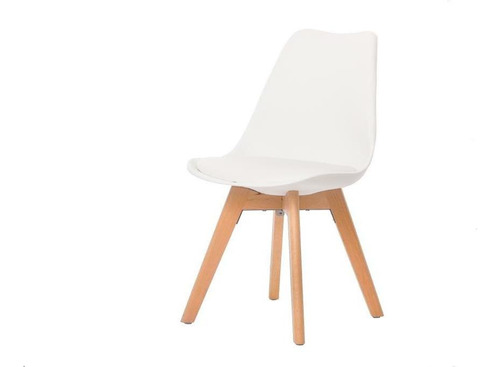 Silla Cross Wood Tulip X 6 Eames Patas De Madera Acolchada