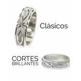 Argollas C/u En Plata 950 Mate Y Brillante