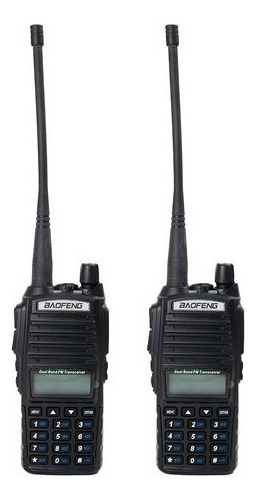 Kit 2 Radio Comunicador 8w Vhf /uhf/fm Doble Banda Uv-82