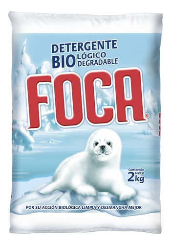 Foca Detergente En Polvo Caja Con 10 Bolsas De 2 Kg