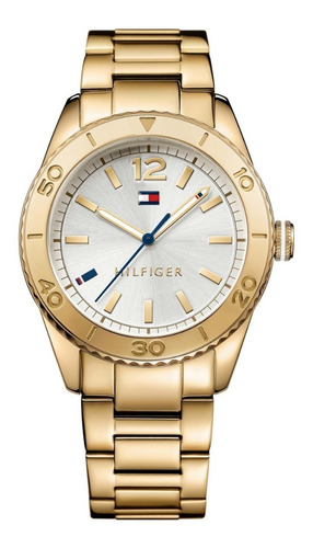 Reloj Tommy Hilfiger Original Dorado Correa Metal