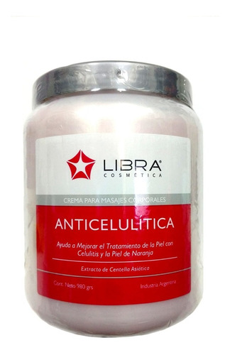 Crema Masajes Anti Celulitis C/ Centella Asiática Libra 980g