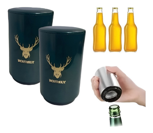 Pack X2 Destapador De Botellas Bartender Abridor De Cerveza