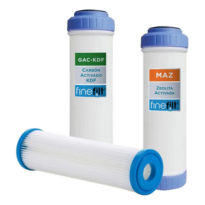3 Cartuchos De Repuesto Para Filtro-agua De Pozo 2.5 X10 Color Blanco | Meses sin interés
