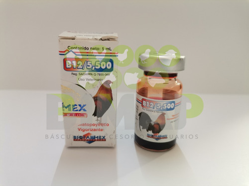 5 Alimento Vitamina B12 5,500 5ml Caballos Gallos Perros