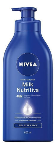  Crema Para Cuerpo Nivea Cuidado Corporal Milk Nutritiva En Dosificador 625ml