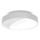 Luminária - Iluminação De Teto - Plafon Redondo Moderno 25cm Cor Branco Bivolt