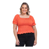 Blusa Elastex Plus Size Tamanho Grande Gg Ao G1  Ciganinha