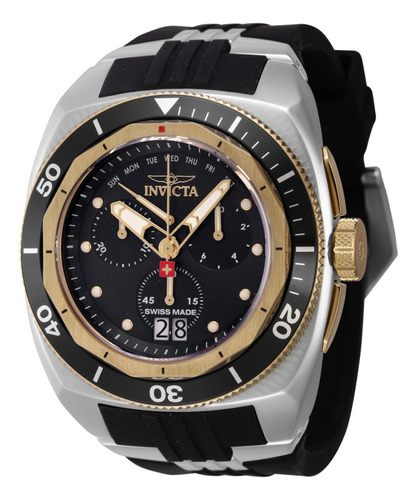 Reloj Para Hombres Invicta Swiss Made 44824 Negro, Acero