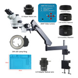 3. 5x 7x 45x 90x Microscopio Estéreo Trinocular Con Soporte