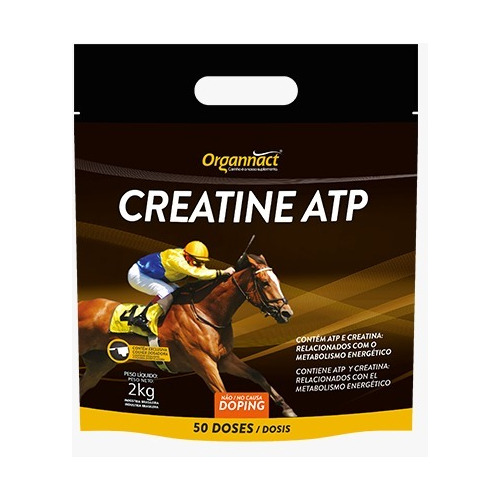 Creatine Atp Organnact Sachê 2 Kg Suplemento Cavalos