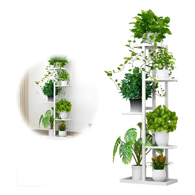 Soporte Para Maceta Estante De Macetas Para Plantas 4 Nivele Blanco