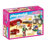 Playmobil  Sala De Star Abuelo Niño Y Perro Dollhause