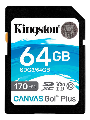 Memoria Kingston Sdxc Canvas Go Plus 64gb Uhs-i U3 V30 Cla10