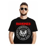 Polera Ramones Johnny Joey Dee Dee Tommy Logo Rojo Punk Impr
