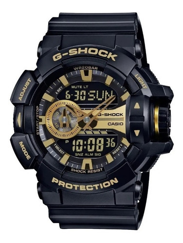 Reloj Casio G Shock Ga400gb-1a9 Negro Original Color Del Fondo Negro/dorado