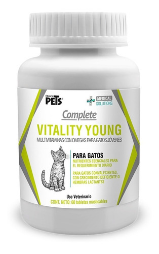 Vitaminas Y Minerales Vitality Para Gato (60 Tabletas)