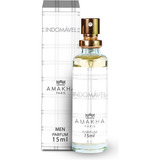 Perfume Masculino Indomável 15ml Amakha Paris Fragrância Floral Ambarado Noite Edp Fixação Spray Presente Mini Notas