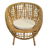 Sillon Individual Rattan Con Almohadón