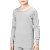 Camiseta Bambu Niños Manga Larga Cuello Redond Primera Capa 