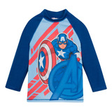 Remera Niño Proteccion Solar Uv Capitan America