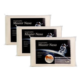 Kit 3 Travesseiros Master Nasa Viscoelástico 50x70cm Comfort