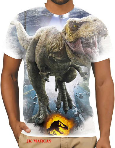 Camiseta Camisa Jurassic Park Desenho Infantil Meninio 05