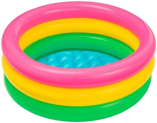 Piscina Inflable Para Niños Chica Pequeña 3 Aros 86cm Verano