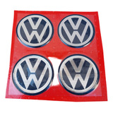 Volkswagen  - Juego Logos Llantas 55 Mm Diámetro X 4