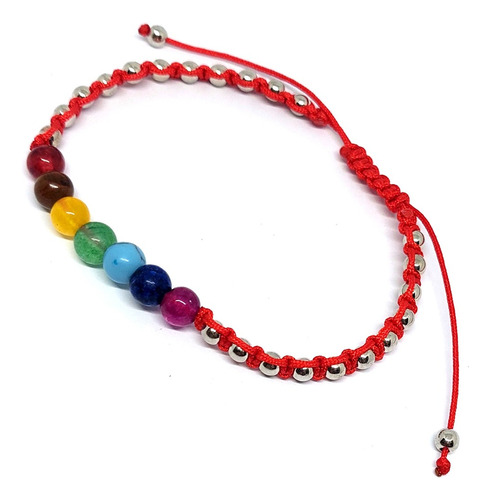 Pulsera Hilo Rojo Piedras 7 Chakras