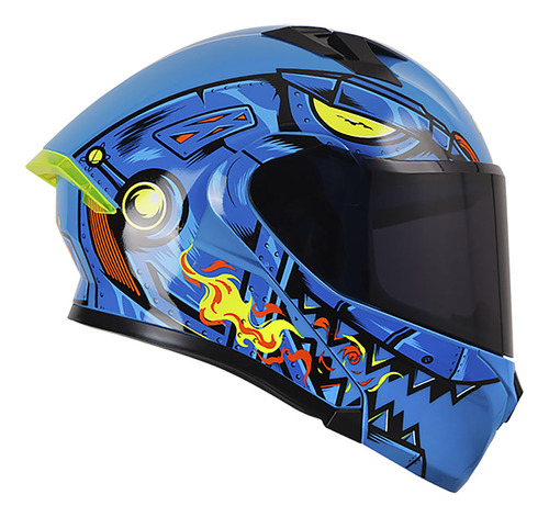 Casco Roda Rush Azul Snapdragon Mica Humo Abatible Svs