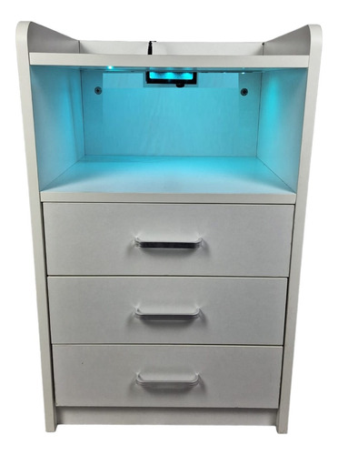 Buro Luz Led Multicontactos Control 20 Colores 3 Cajones