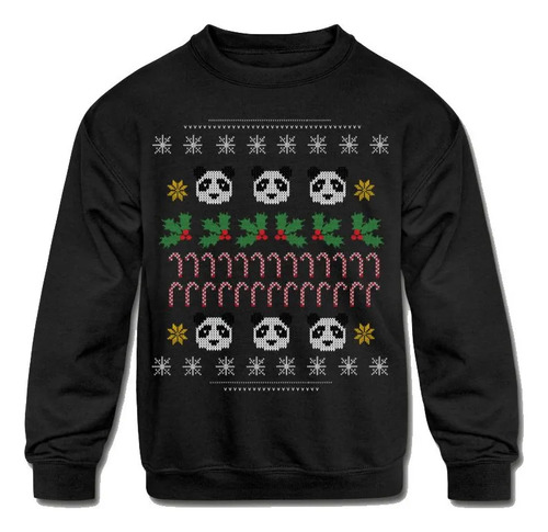 Sudadera Sueter Ugly Christmas Navideño Tierno Oso Panda