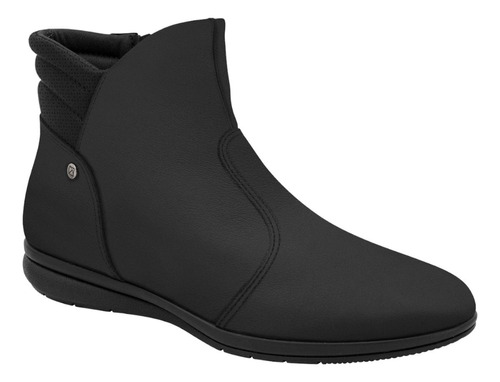 Bota Feminina Piccadilly Salto Baixo Cano Curto Ziper Casual