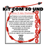 Kit Com 30 Pulseiras 7 Sete Nós Kabballah Hematita Atacado