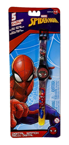 Marvel Reloj Digital Spiderman 5 Funciones Int Smrj6 Intek