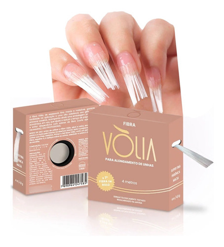 Fibra Vòlia 4m Para Unhas Em Gel Fibra Com Nf