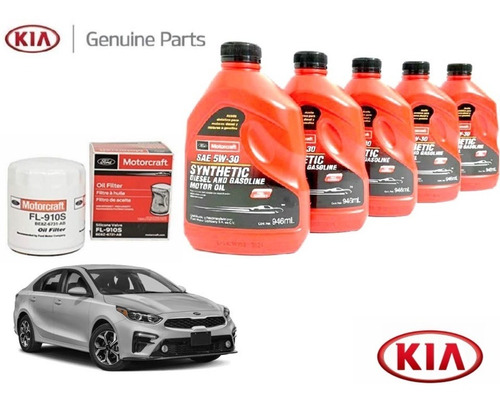 Kit 5w30 Sintético Kia Forte Sedán 2.0l 2019 Original