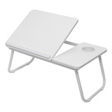 Mesa Multifuncional Notebook Apoio Para Cama Sofá Mdf Branca