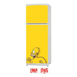 Vinilos Decorativos  Heladeras Simpson Homero De 60 Cmx1.50m