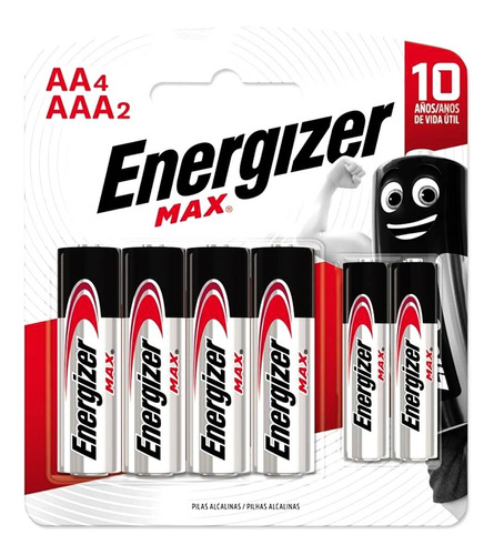 Pilas Aa Energizer Max Blister X 4 + 2 Aaa De Regalo