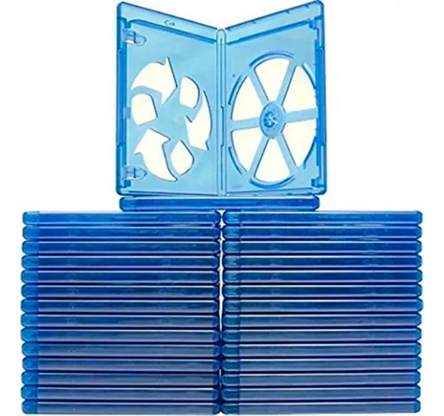 10 Pzas Estuche Blu Ray 11mm Sencillo Eco-box 