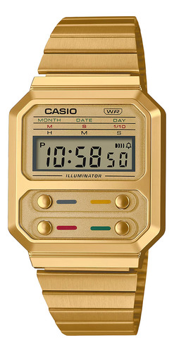 Relógio Casio Digital Vintage Modelo A100weg-9a