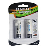 Paquete De 24 Pilas Aa Recargables 600mah