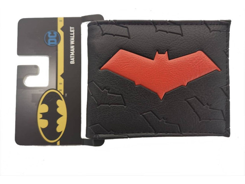 Cartera Billetera Red Hood Jason Todd Dc Comics Batman Color Negro Diseño De La Tela Pu Leather