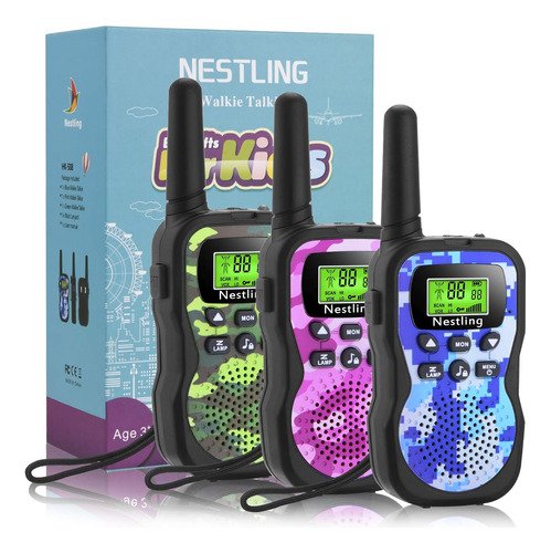 Walkie Talkies Para Niños, 22 Canales, Radio Bidireccional,