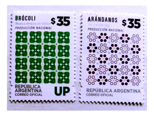 2019. Gj 4282/3 Arándanos Y Brocoli. Mint